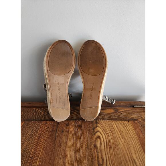 Lucky Brand Jakina Black/White Women's Wedges Gladitor  Leather Straps sz 7M - Picture 6 of 6